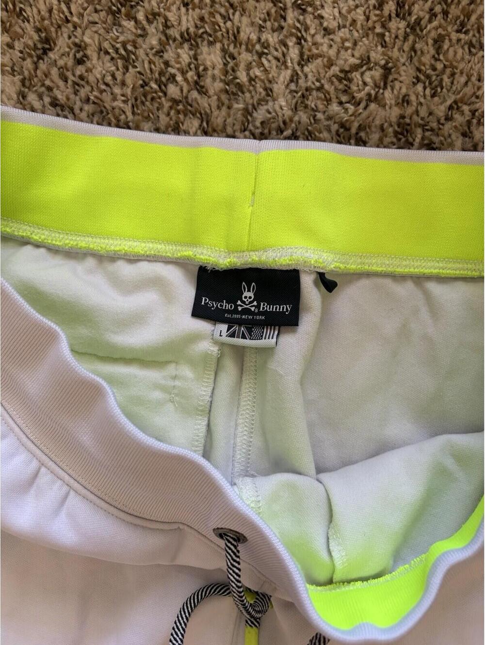Psycho Bunny Jogger Gray Stretch Pockets Graphic Drawstring Men's Size Large - Picture 7 of 8